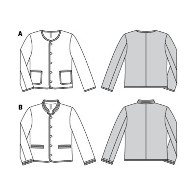 Střih Burda číslo 7291 pánské krojové sako