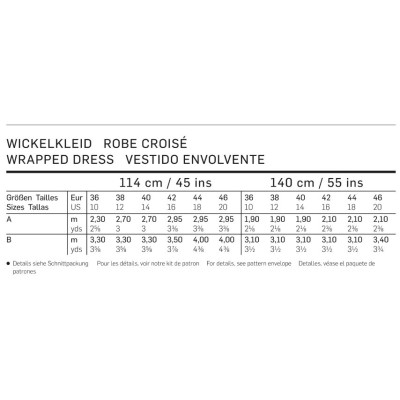 Střih Burda číslo 6759 zavinovací šaty, žerzejové šaty, midi šaty