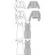 Střih Burda číslo 6773 pouzdrové šaty, bolerko, krátké sako