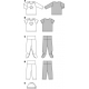 Střih Burda číslo 9423 dětské tričko, legíny, polodupačky, čepice