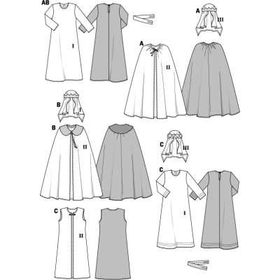 Střih Burda číslo 2438 Tři králové