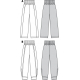 Střih Burda číslo 7400 volnočasové kalhoty, kalhoty s nápletem