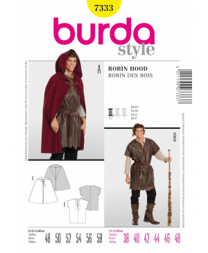 Střih Burda číslo 7333 kostým Robin Hood