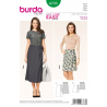 Střih Burda 6733, návod na šití: zavinovací sukně