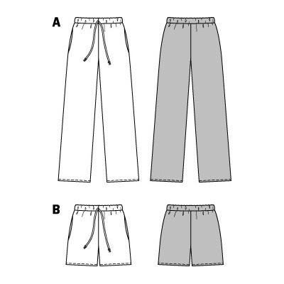 Střih Burda číslo 6735 široké kalhoty, šortky