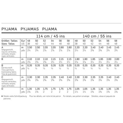 Střih Burda číslo 6741 pánské pyžamo