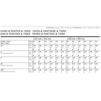 Střih Burda číslo 2502 pejsek, panter, tygr