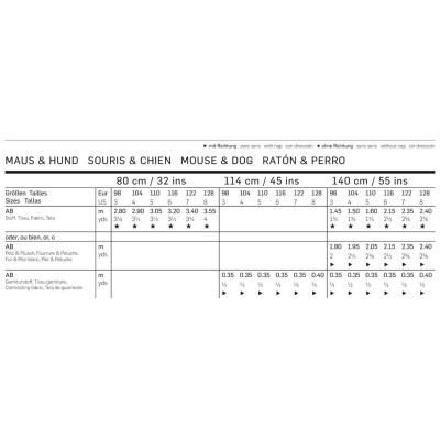 Střih Burda číslo 4107 myška, pejsek