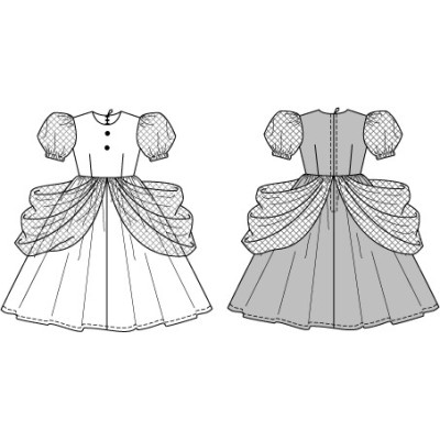 Střih Burda číslo 4364 šaty pro princeznu