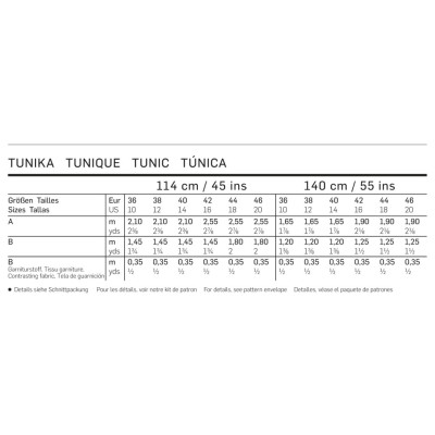 Střih Burda číslo 6633 tunika, volná tunika