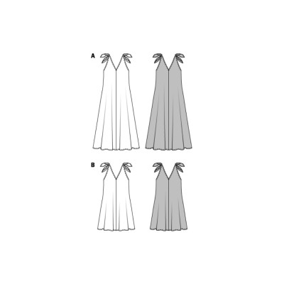 Střih Burda číslo 6663 jednoduché letní šaty