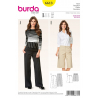 Střih Burda číslo 6613 kalhoty se širokými nohavicemi, bermudy
