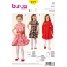 Střih Burda číslo 9379 dětské šaty s kolovou sukní