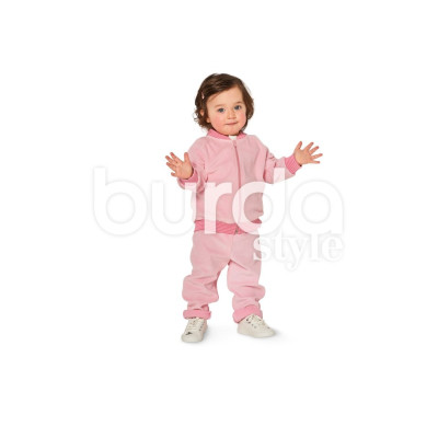 Střih Burda číslo 9349 dětská tepláková souprava, mikina s kapucí, tepláky