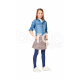 Střih Burda číslo 9356 dětská džínová sukně, laclové šaty, sukně s laclem