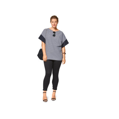 Střih Burda číslo 6445 jednoduché tričko pro plnoštíhlé