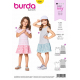 Střih Burda číslo 9341 dětské tričkové šaty, tílkové šaty