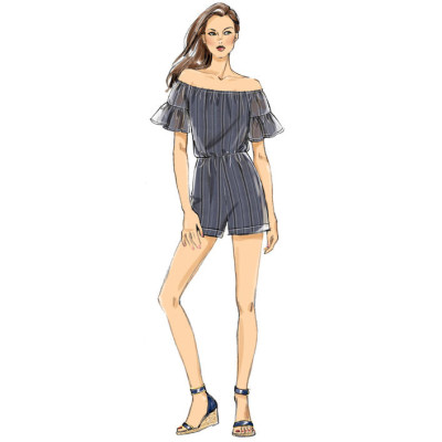 Střih Butterick 6566 overal, šaty