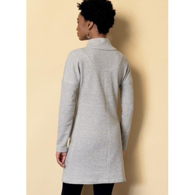 Střih Butterick 6388 mikinové šaty, top, vesta, kalhoty