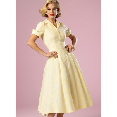 Střih Butterick 6018 Retro košilové šaty