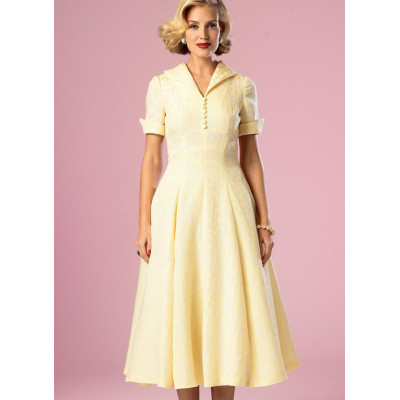 Střih Butterick 6018 Retro košilové šaty