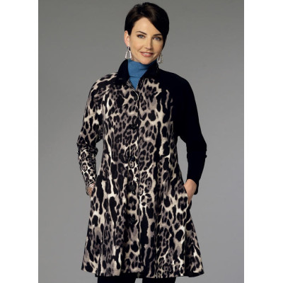 Střih Butterick 6254 kabát, kabátové šaty