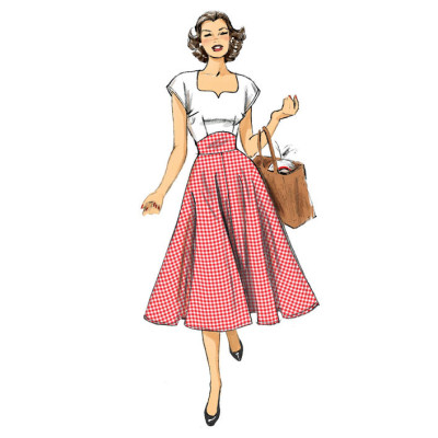 Střih Butterick 6212 Retro zavinovací šaty