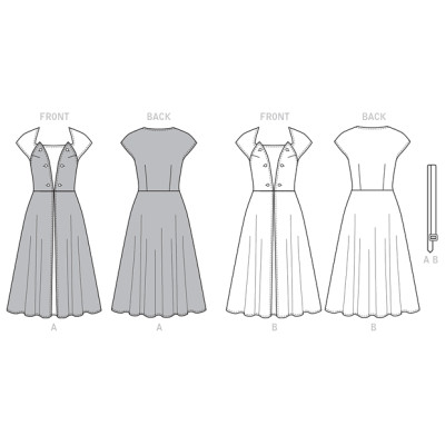 Střih Butterick 6211 Retro šaty