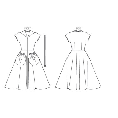 Střih Butterick 6055 Retro šaty