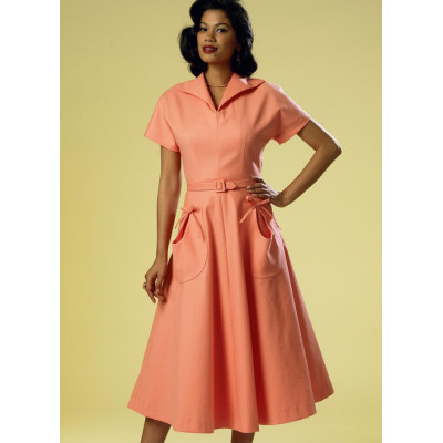 Střih Butterick 6055 Retro šaty