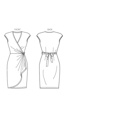 Střih Butterick 6054 zavinovací šaty