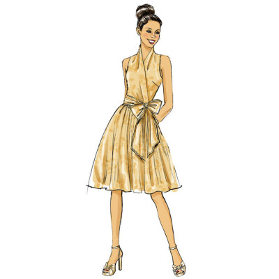 Střih Butterick 5850 koktejlové šaty, krátké plesové šaty