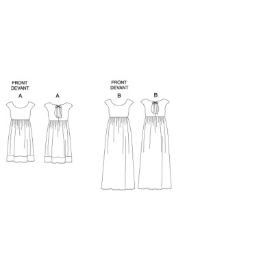 Střih Butterick 5456 tričkové šaty, maxi šaty