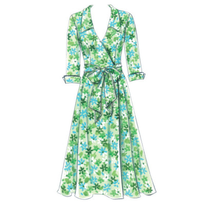 Střih Butterick 5030 zavinovací šaty, košilové šaty