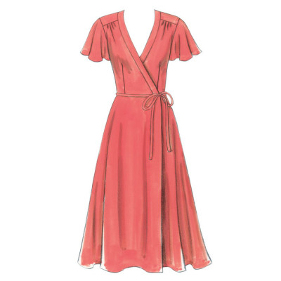 Střih Butterick 5030 zavinovací šaty, košilové šaty