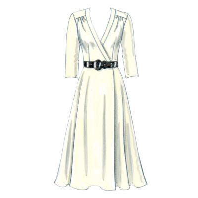 Střih Butterick 5030 zavinovací šaty, košilové šaty