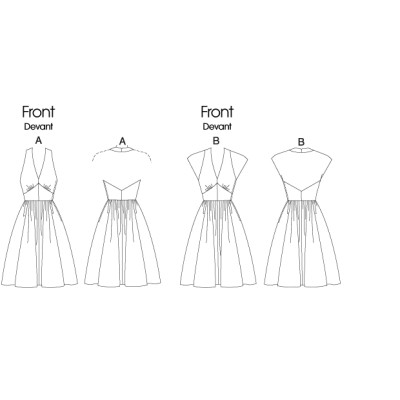 Střih Butterick 5209 Retro šaty za krk