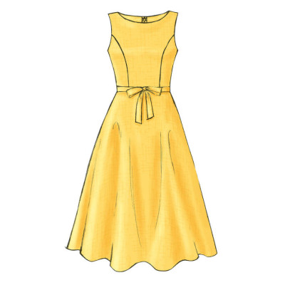 Střih Butterick 4443 áčkové šaty (6 variant)