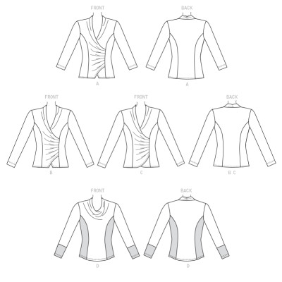 Střih Butterick 6517 zavinovací top