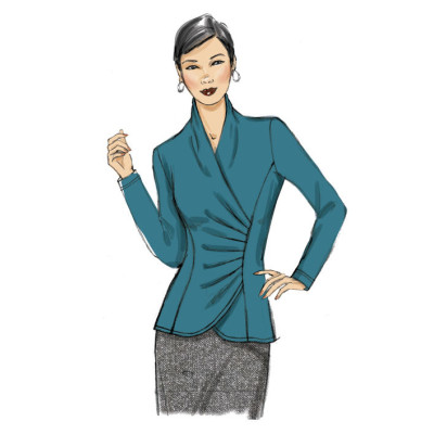 Střih Butterick 6517 zavinovací top