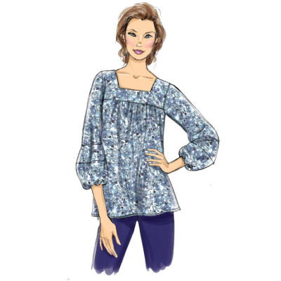 Střih Butterick 6518 romantická halenka, krajková halenka