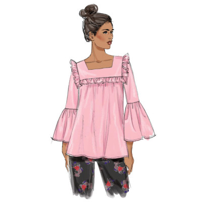 Střih Butterick 6518 romantická halenka, krajková halenka