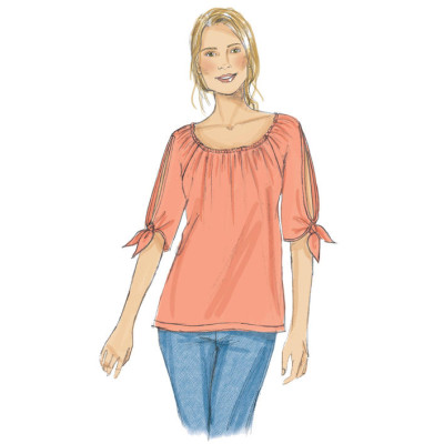 Střih Butterick 6455 nabíraná halenka