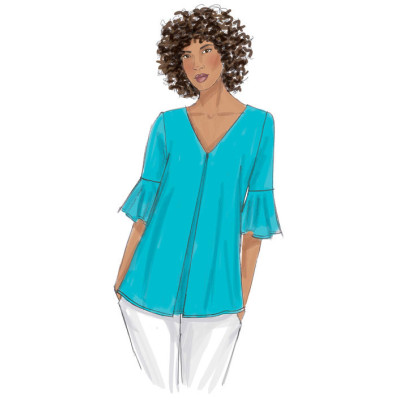 Střih Butterick 6456 halenka (4 varianty)