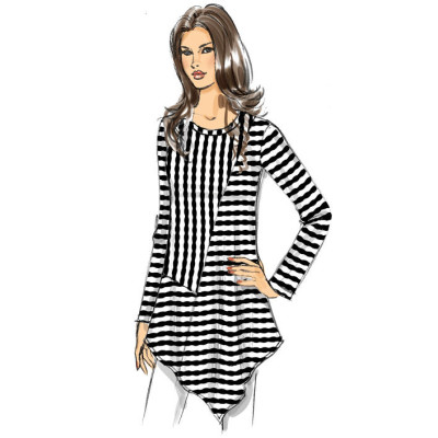 Střih Butterick 6377 tričko s dlouhým rukávem, rolák