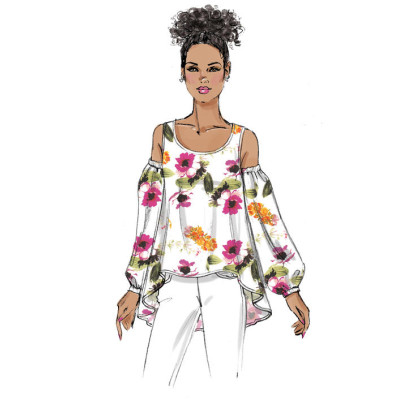 Střih Butterick 6355 volný top, tílko