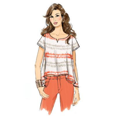 Střih Butterick 6355 volný top, tílko