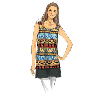 Střih Butterick 6214 volné tričko, tílko