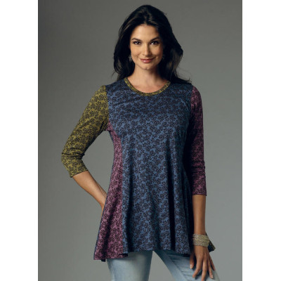 Střih Butterick 6136 tričko s dlouhým rukávem