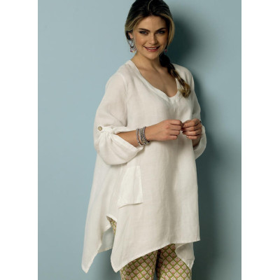 Střih Butterick 6056 propínací halenka, tunika